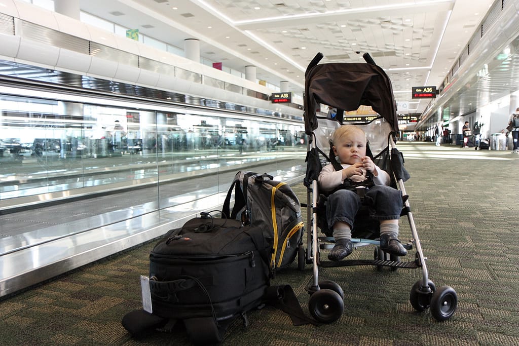 How to protect stroller when flying