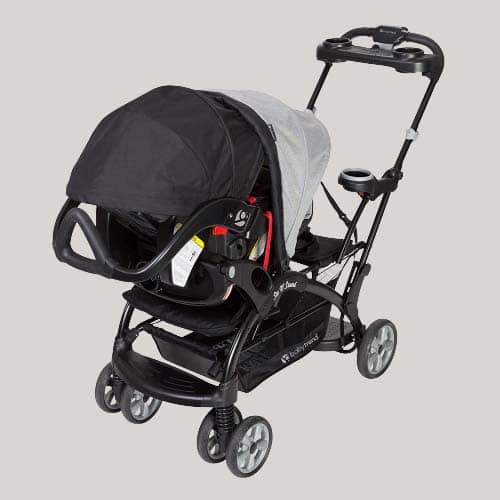  SIT AND STAND STROLLER BABY TREND 
